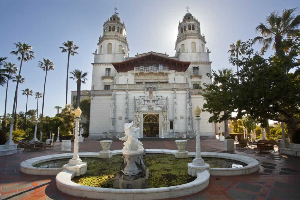 Outside view of the Hearst Castle, San Simeon, California