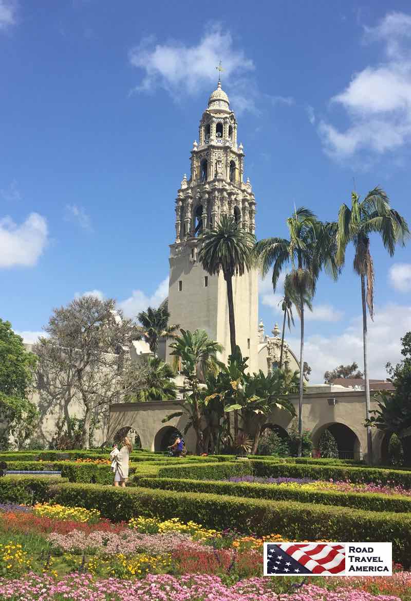 The lush gardens at Balboa Park in San Diego