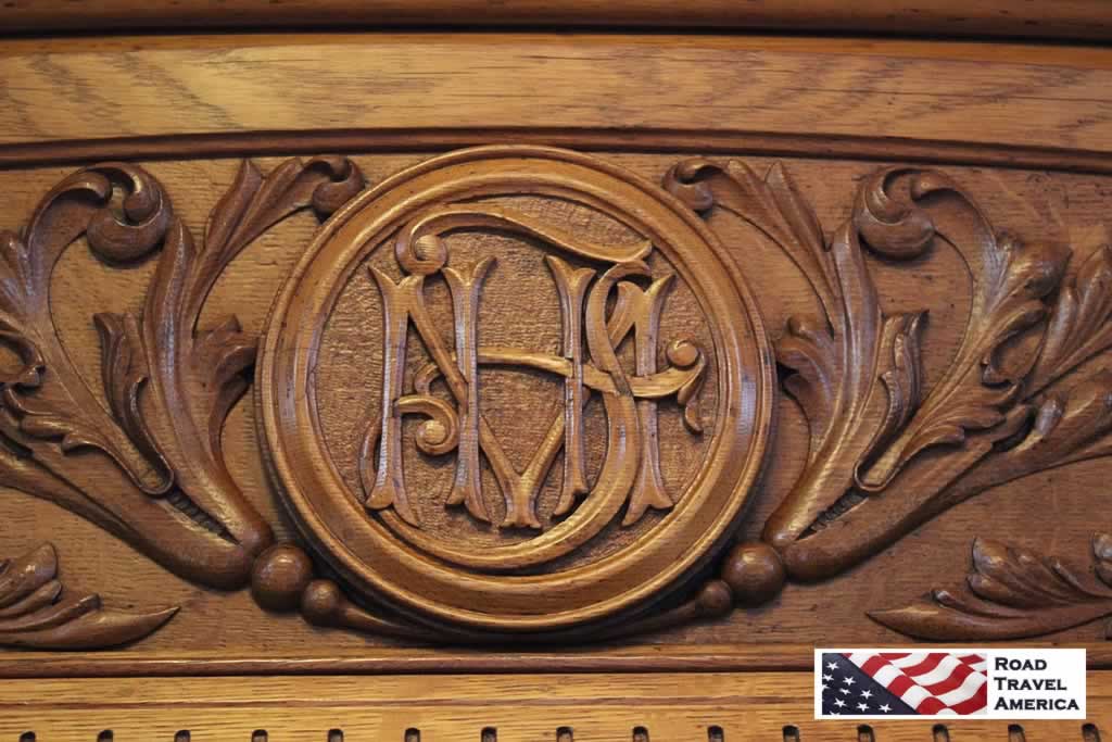 Interior view of the woodwork in Henry Flagler's private railcar