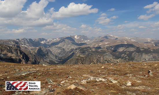 Distant vista along the Beartooth Highway