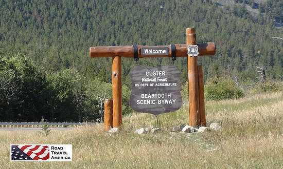 Entrance to the Beartooth Scenic Byway in the Custer National Forest