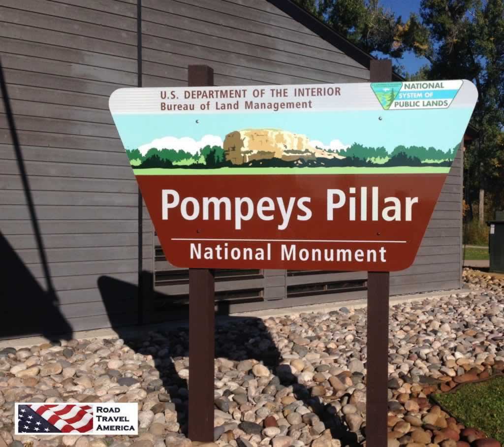 Sign at Pompeys Pillar Interpretive Center