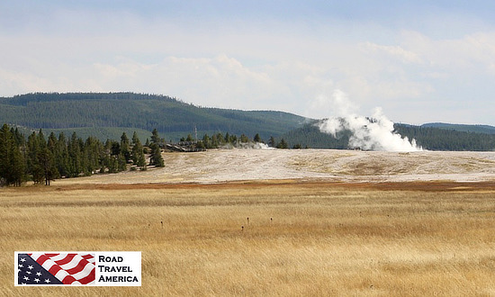 Active geyser at Yellowstone National Park