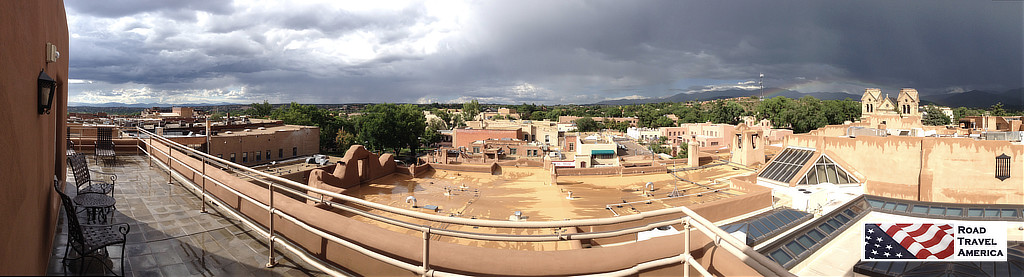 Panorama view of downtown Santa Fe, New Mexico
