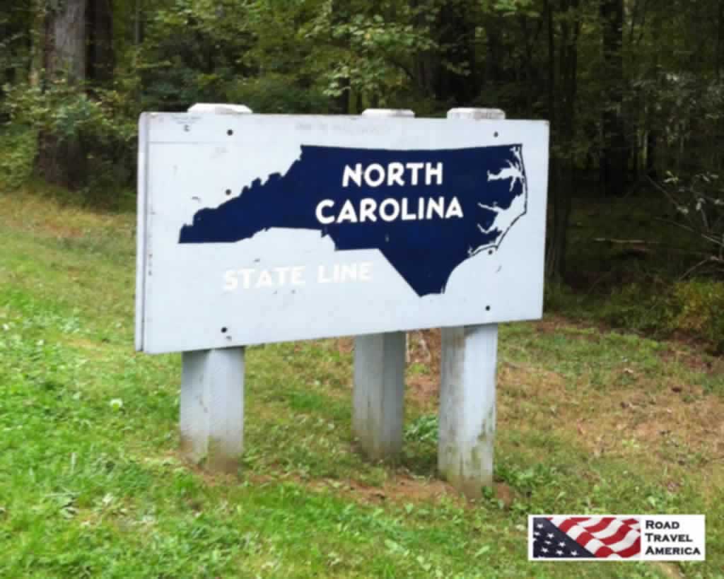 Arriving at the North Carolina state line near the Atlantic Coast Arriving at the North Carolina state line near the Atlantic Coast
