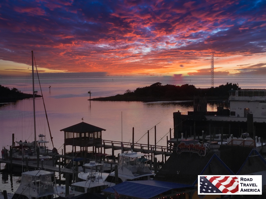 Sunset over Silver Lake in Ocracoke, North Carolina Sunset over Silver Lake in Ocracoke, North Carolina