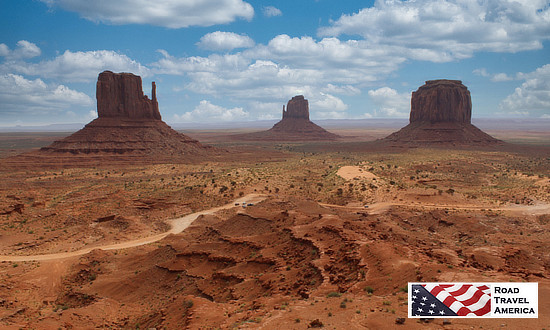 The 17-mile dirt road, in Monument Valley, in the Four Corners area on the Utah-Arizona border. 