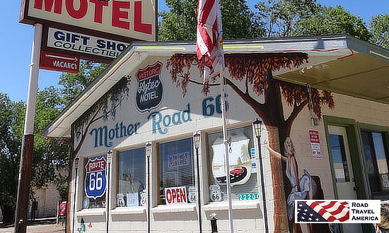 The Aztec Hotel and Gift Shop on Historic Route 66 in Arizona