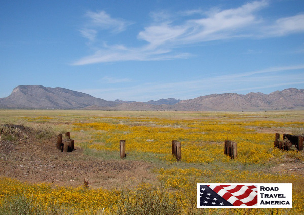 Abandoned rail line seen while heading to Big Bend National Park in Texas