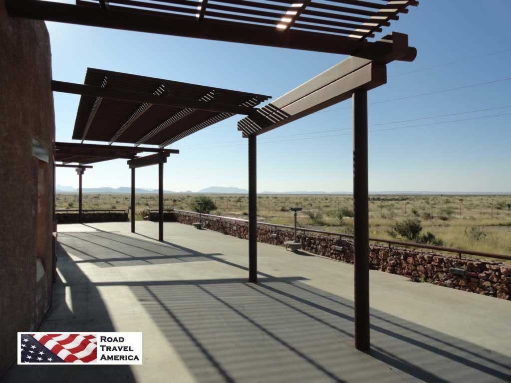 Looking into the distance in West Texas at the Marfa Lights Viewing Station