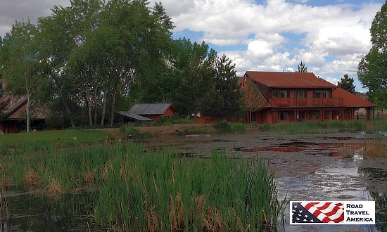 Scenic pond at the Boulder Mountain Lodge on Highway 12 in Boulder, Utah