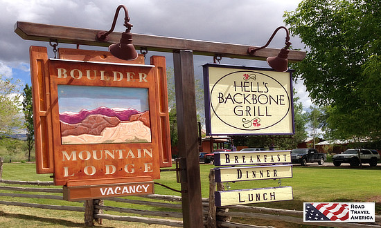The Boulder Mountain Lodge on Highway 12 in Utah
