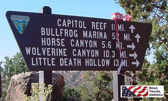 Burr Trail in Utah ... 11 Miles to Capitol Reef, 52 Miles to Bullfrog Marina