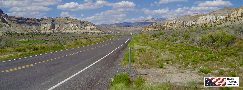 Riding east towards Escalante on Utah Scenic Byway 12, an All-American Road