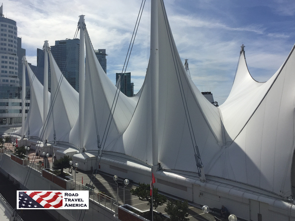 The unique, spectacular architecture of Canada Place in Vancouver, British Columbia
