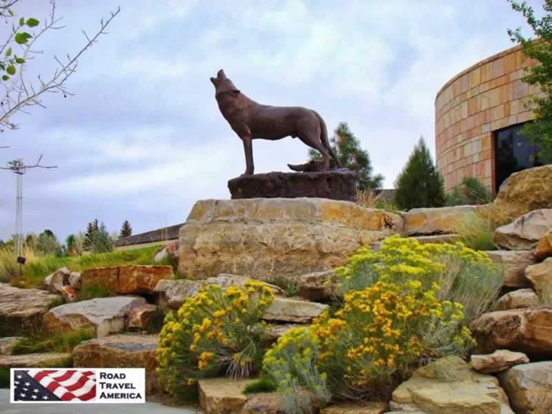 Sculpture on the grounds of the Buffalo Bill Center of the West in Wyoming