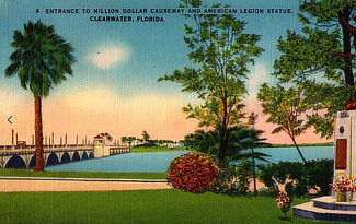 Causeway from Clearwater to Clearwater Beach in Florida