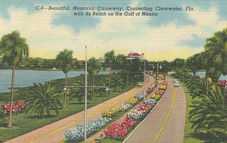 Causeway from Clearwater to Clearwater Beach in Florida